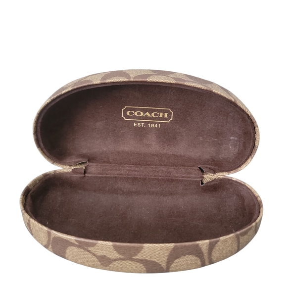 Coach Signature Brown and Tan Glasses Case - Picture 1 of 2